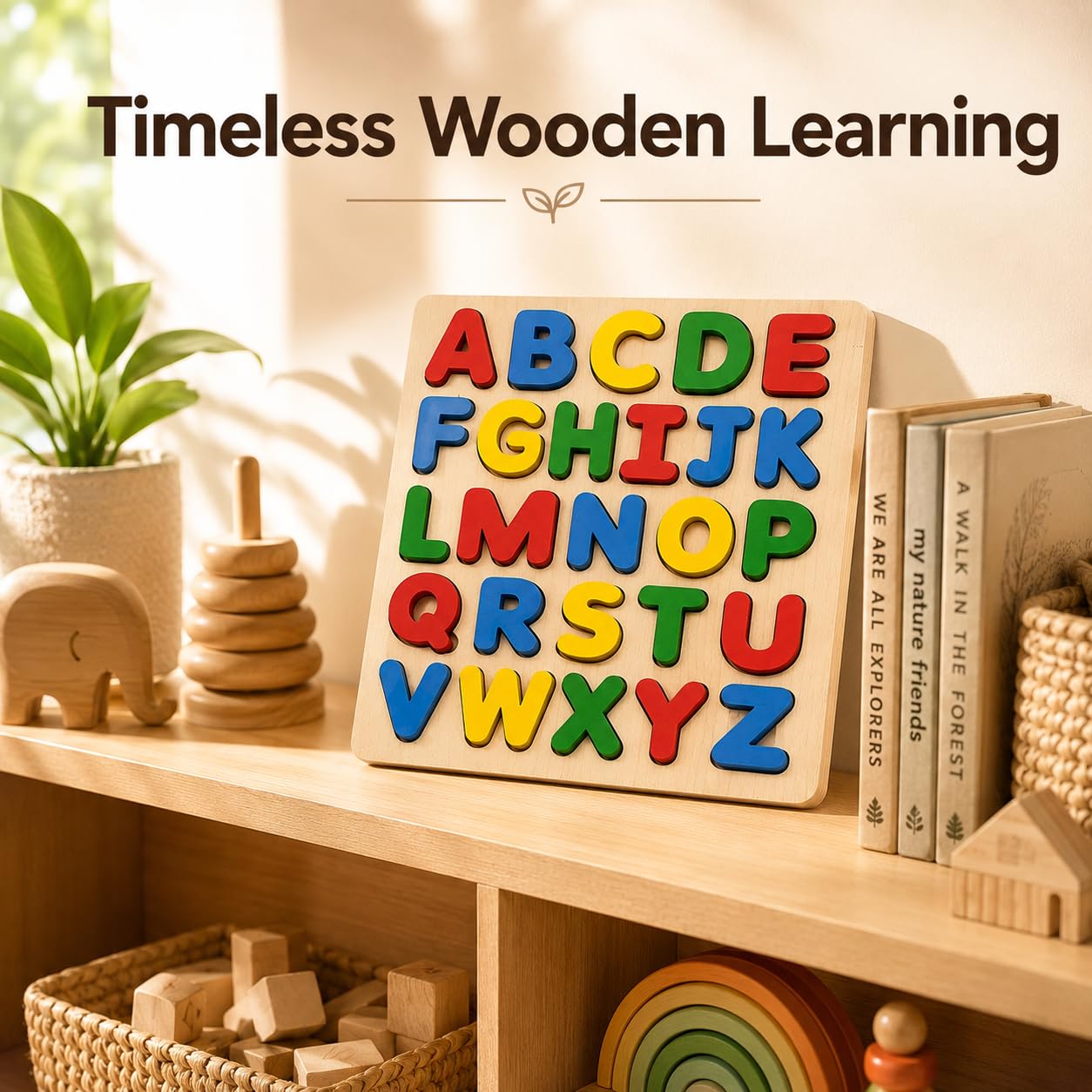 Wooden Alphabet Puzzle Board A to Z