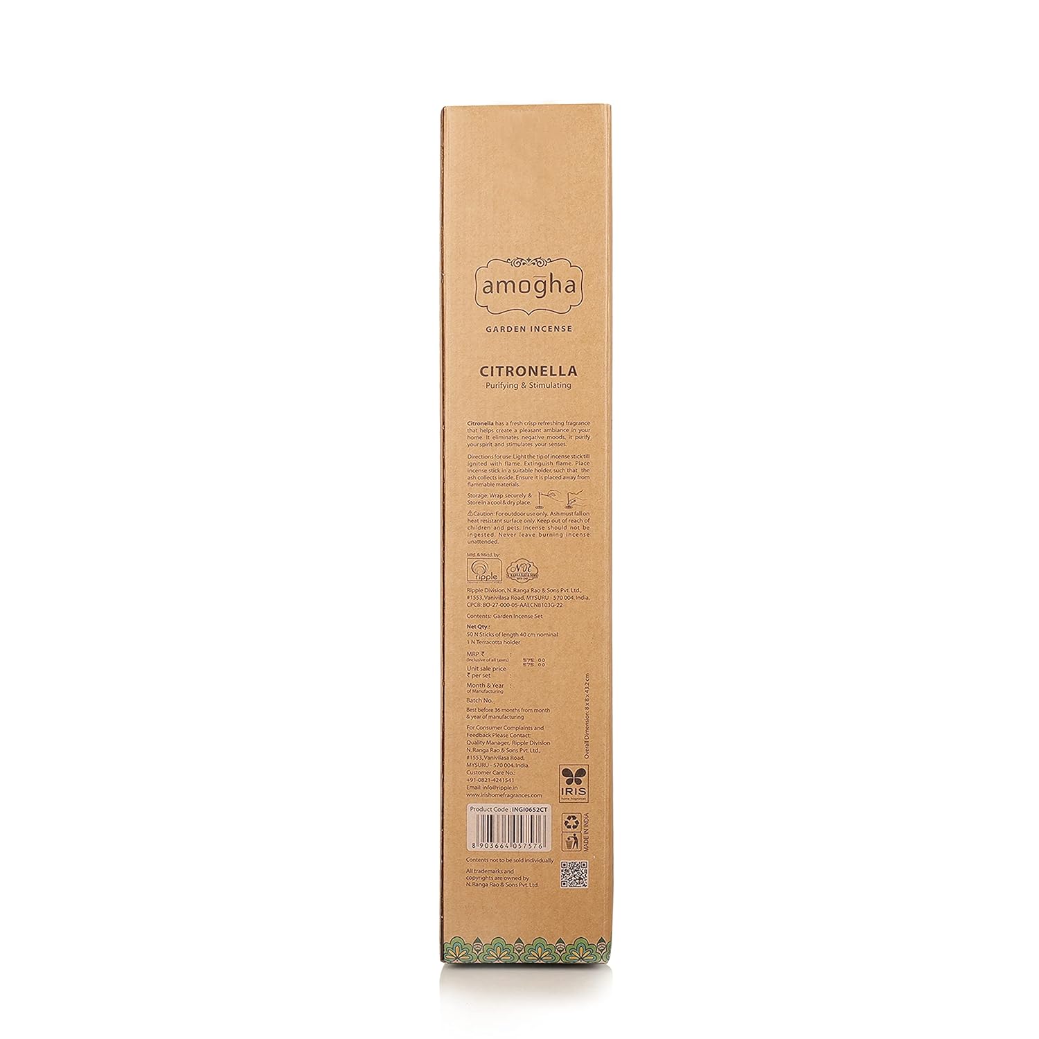 Citronilla Garden Incense Stick – 50 Pieces