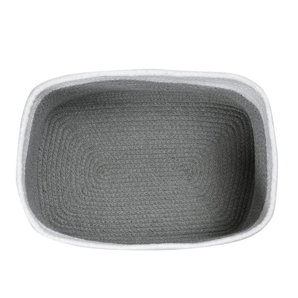 Storage Basket With Grey & White Color