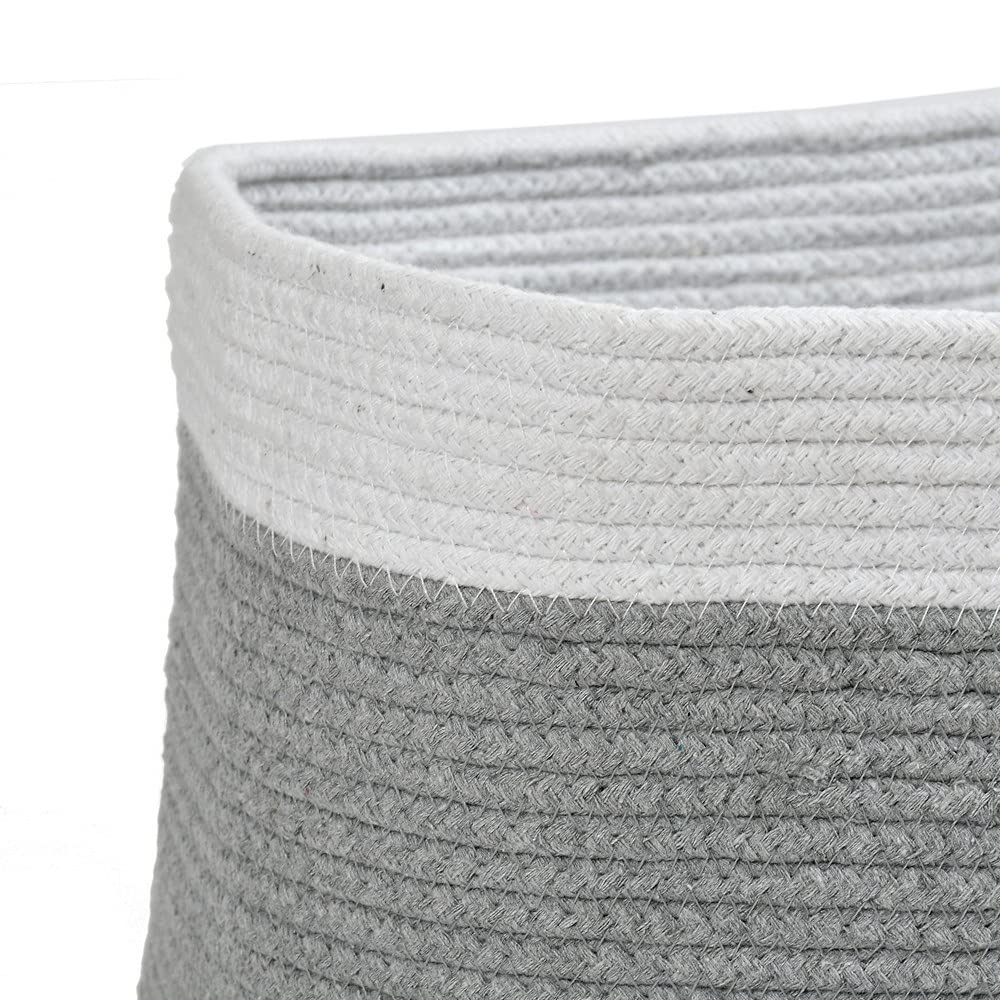Storage Basket With Grey & White Color