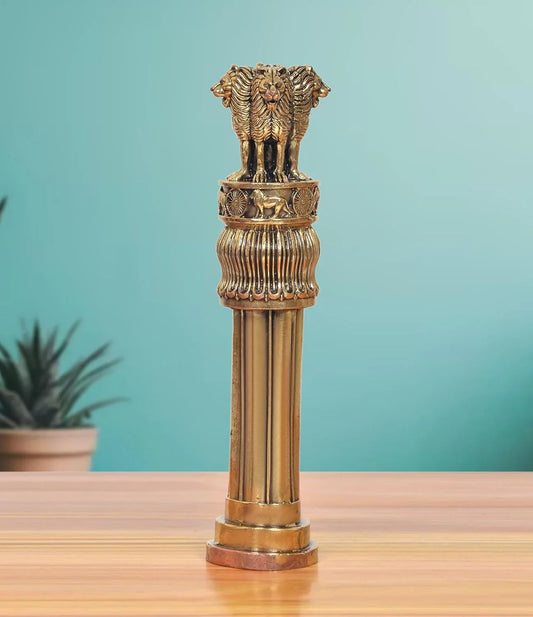 Bronze Ashoka Pillar Showpiece-ArtyCraftz.com