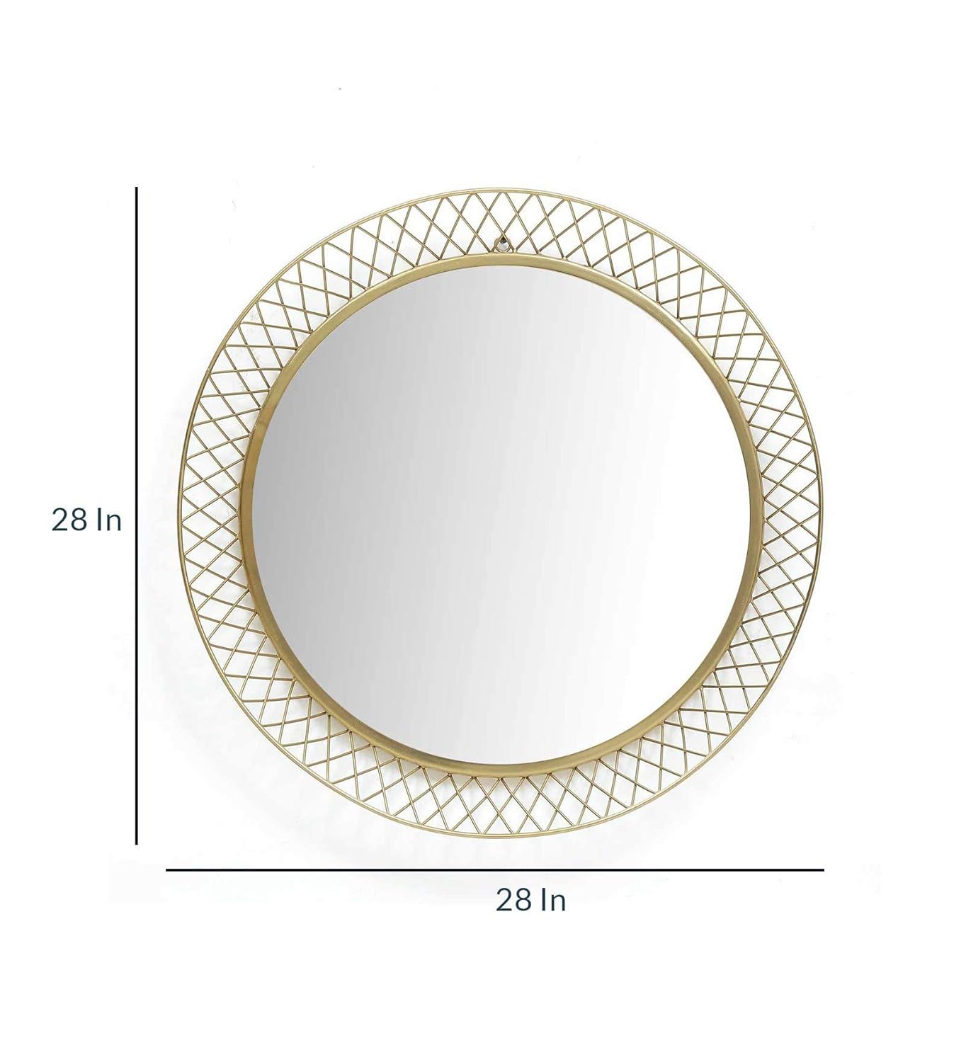 Handcrafted Metal Round Mirror for Wall Decor