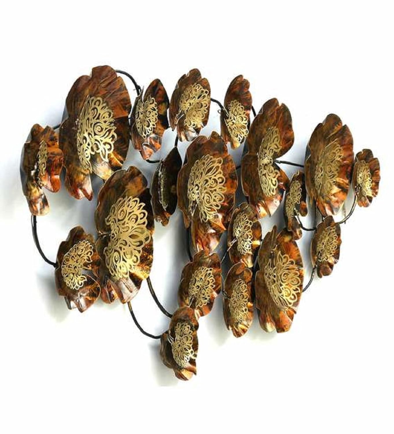 Large LED Metal Floral Wall Art-ArtyCraftz.com