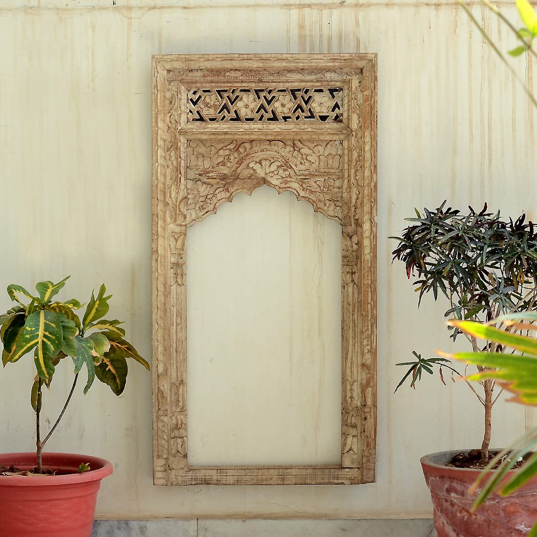 Old Antique Wood Jharokha Decorative Wall Hanging