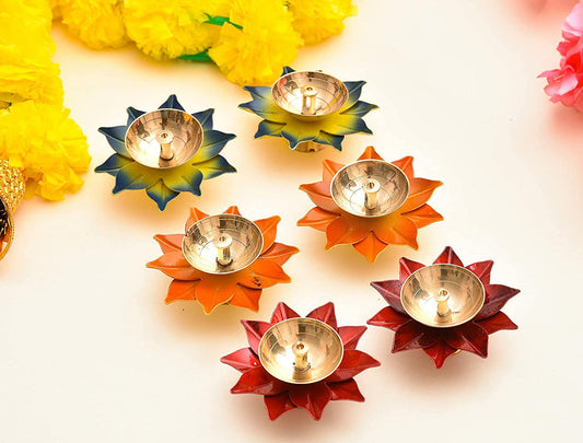 Brass Lotus Kamal Patti Diya for Diwali Decorations and Return Gifts