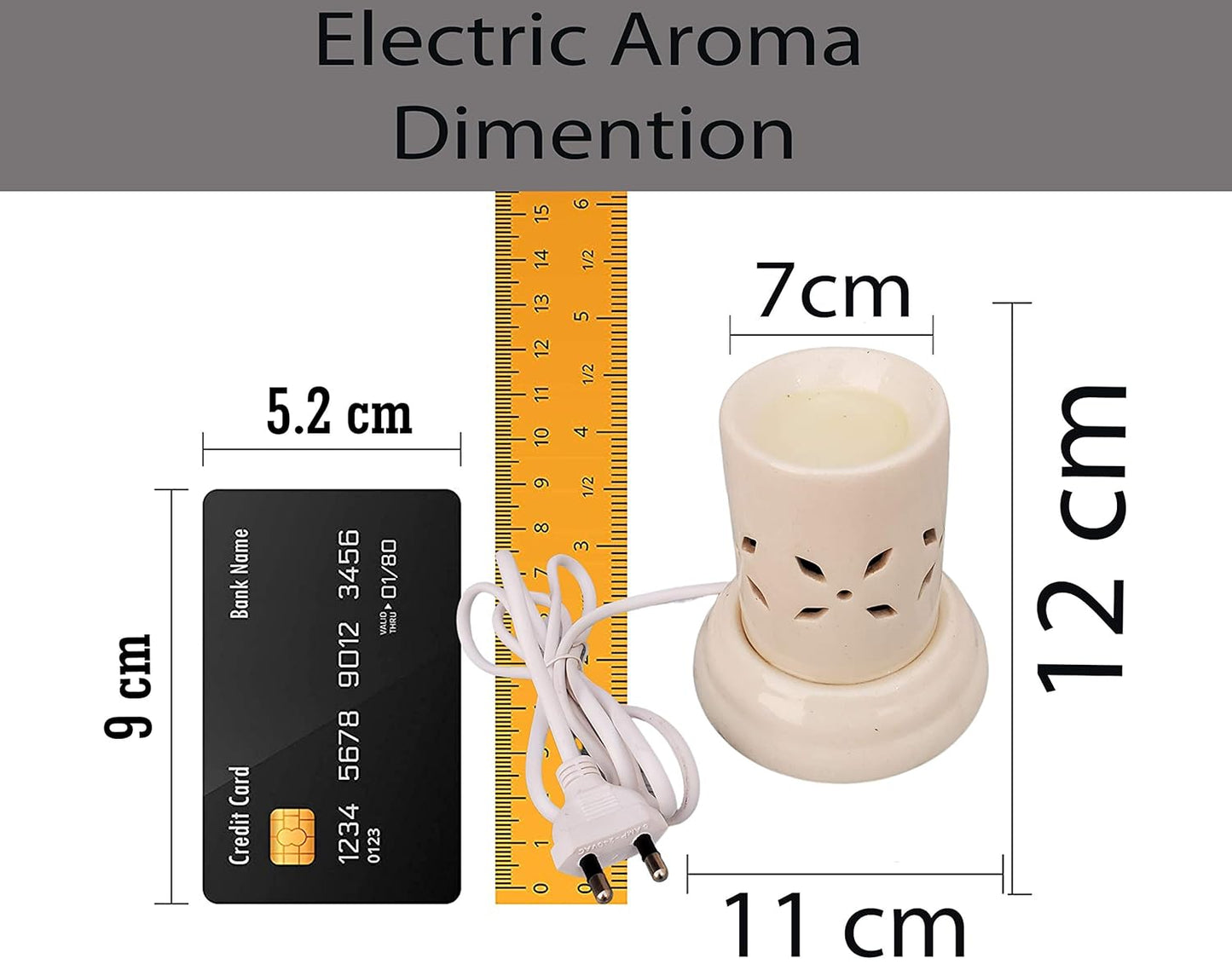 Electric Ceramic Oil Diffuser – Aroma Fragrance Burner for Home & Office