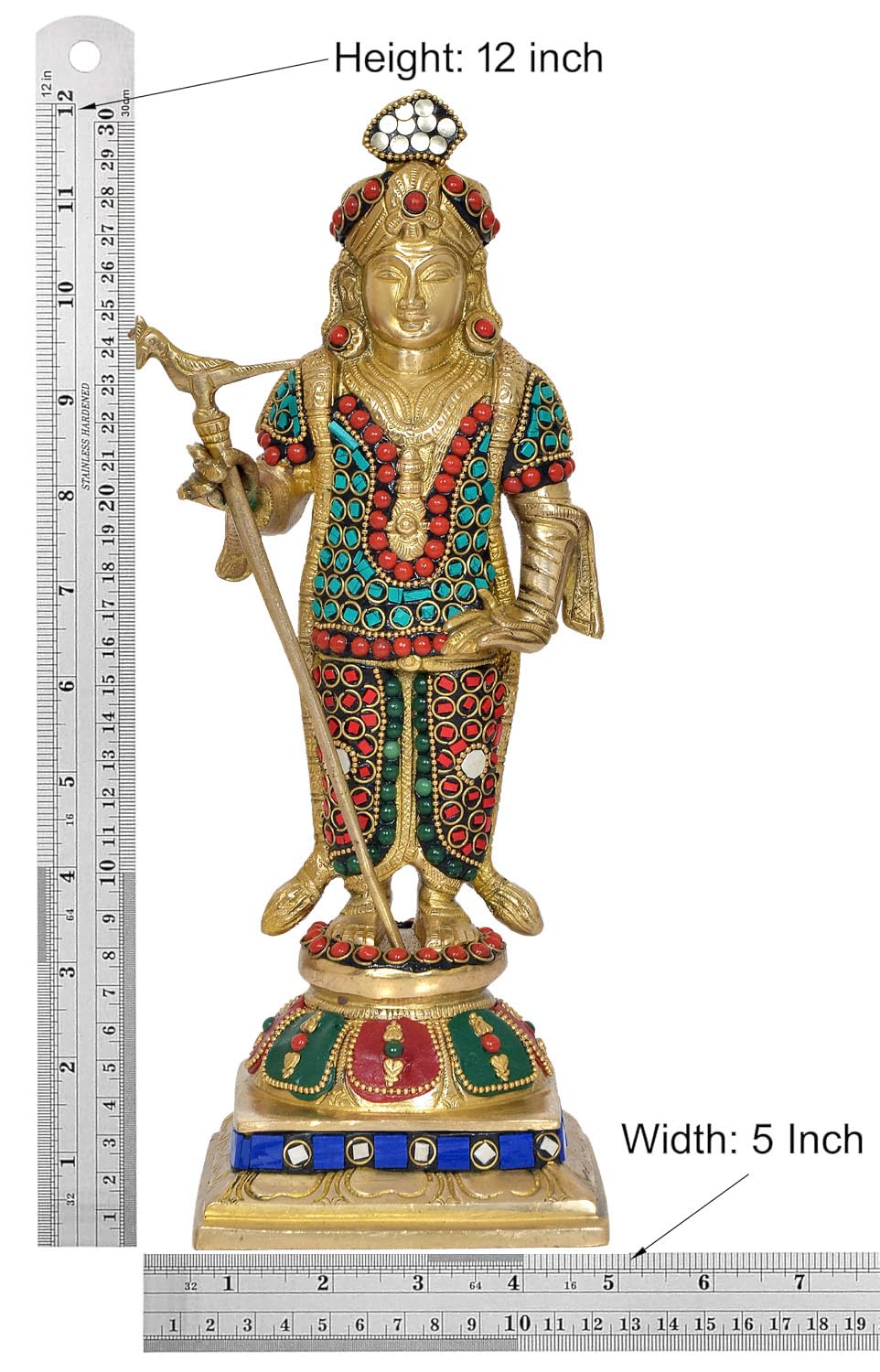 Brass Palani Raja Alangara Murugan Idol-ArtyCraftz.com