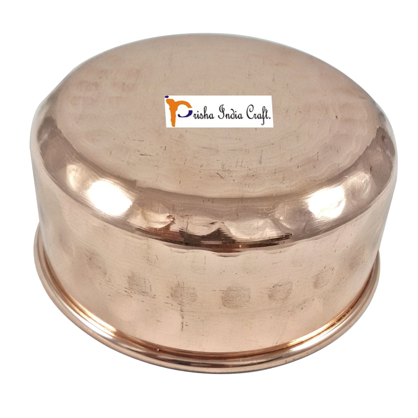 Hammered Design Pure Copper Serving Bowl with Spoon Set- ArtyCraftz.com