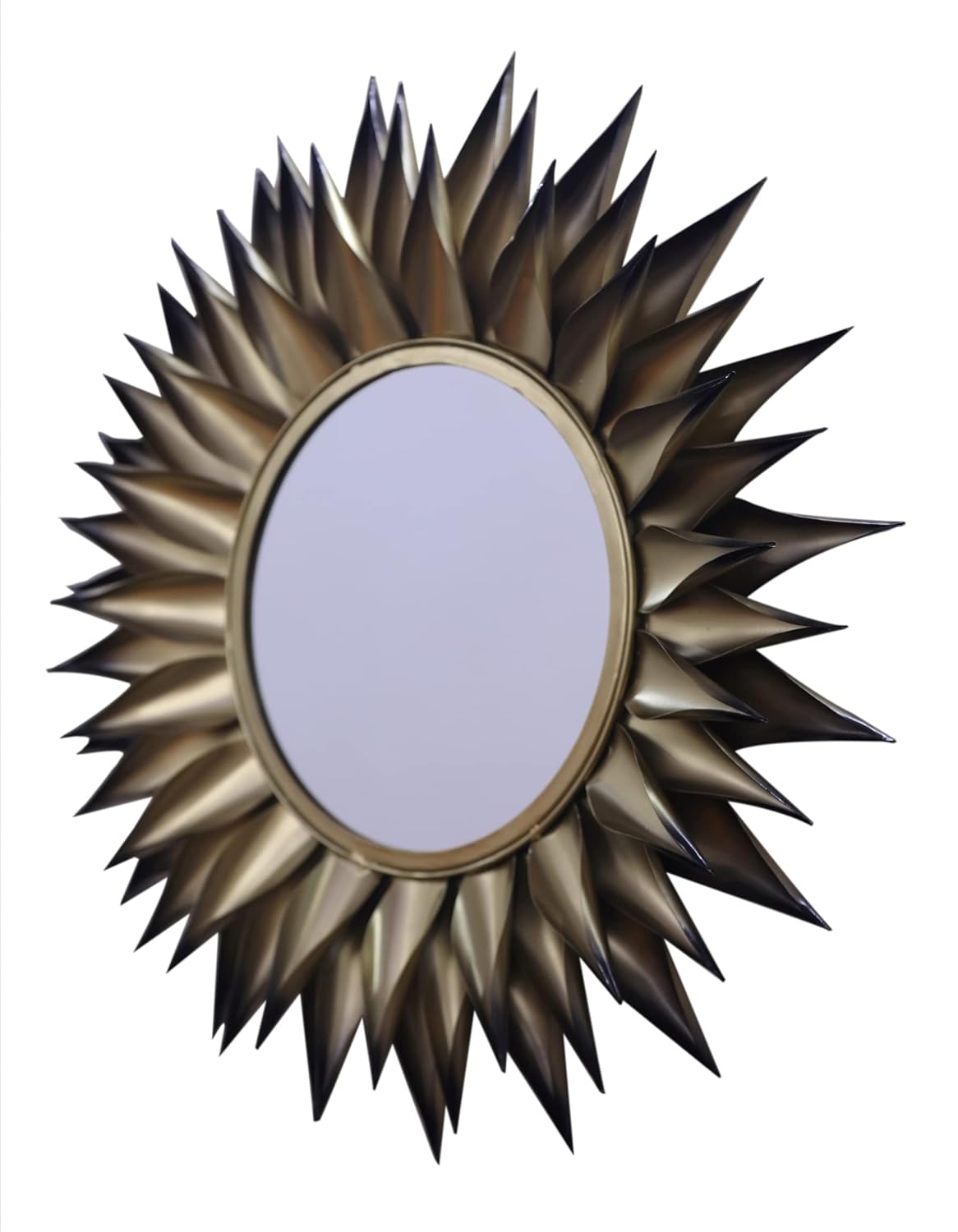 Handcrafted Metal Sun Burst Mirror for Wall Decor 30 Inches