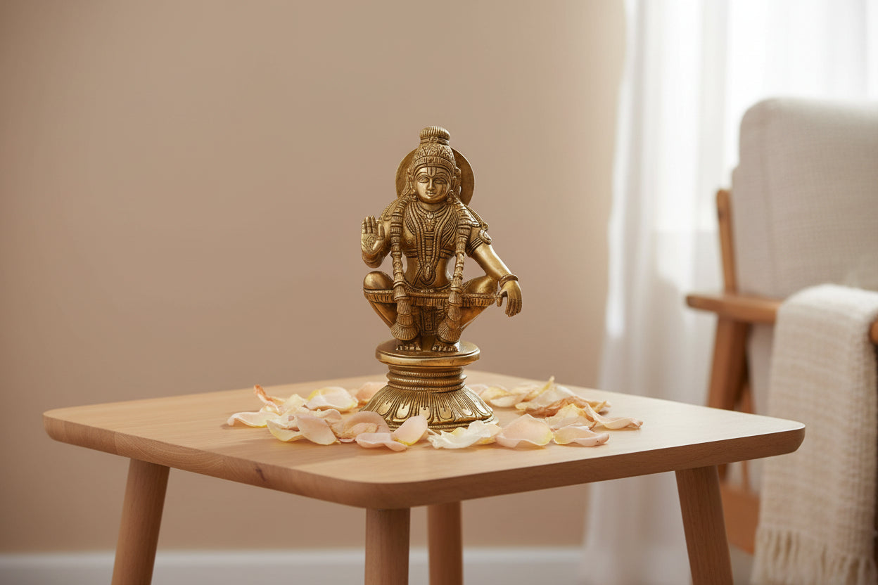 Brass Lord Ayyappa Idol-ArtyCraftz.com