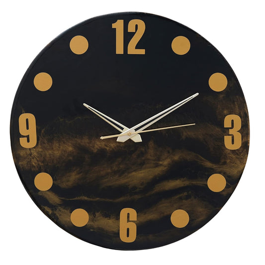 Resin Mechanical Wall Clock Without Frame for Home, Office, Living Room, Bedroom Silent Sweep Noiseless