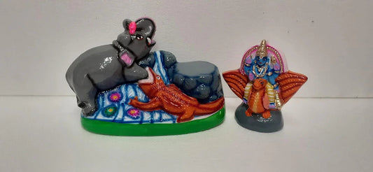 Gajendhra moksham, 2 Dolls, 7 Inches