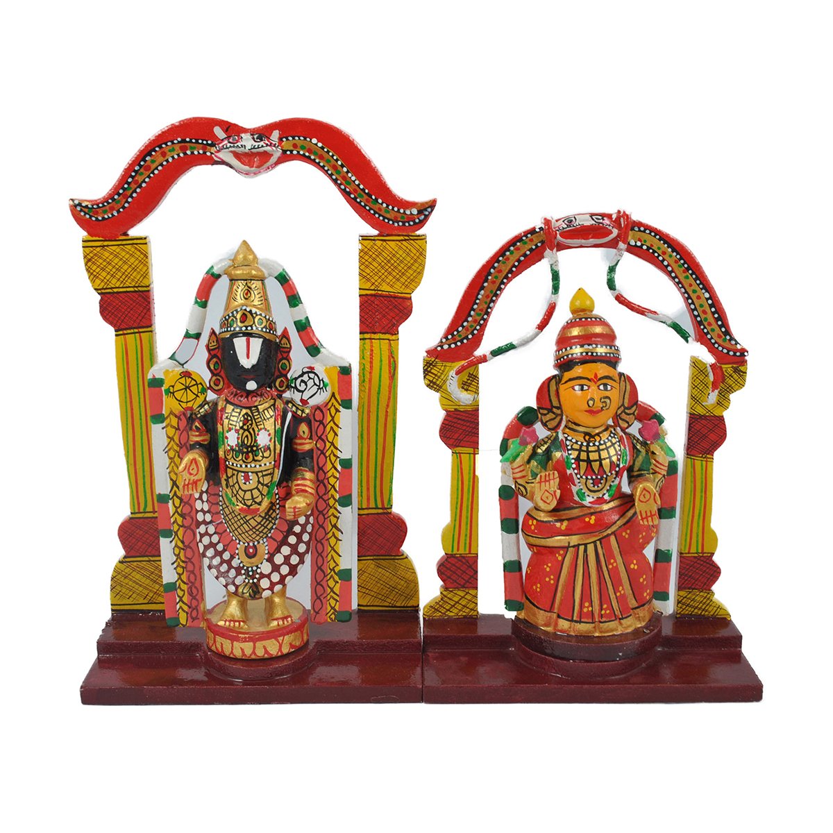 Kondapalli Wooden Lord Balaji and Padmavathi Statue