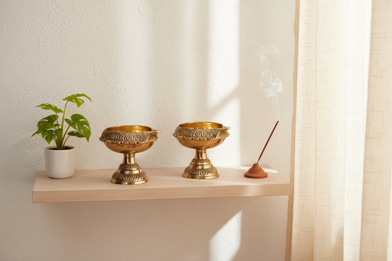 Brass Kuber Deep for Lakshmi & Kubera Pooja