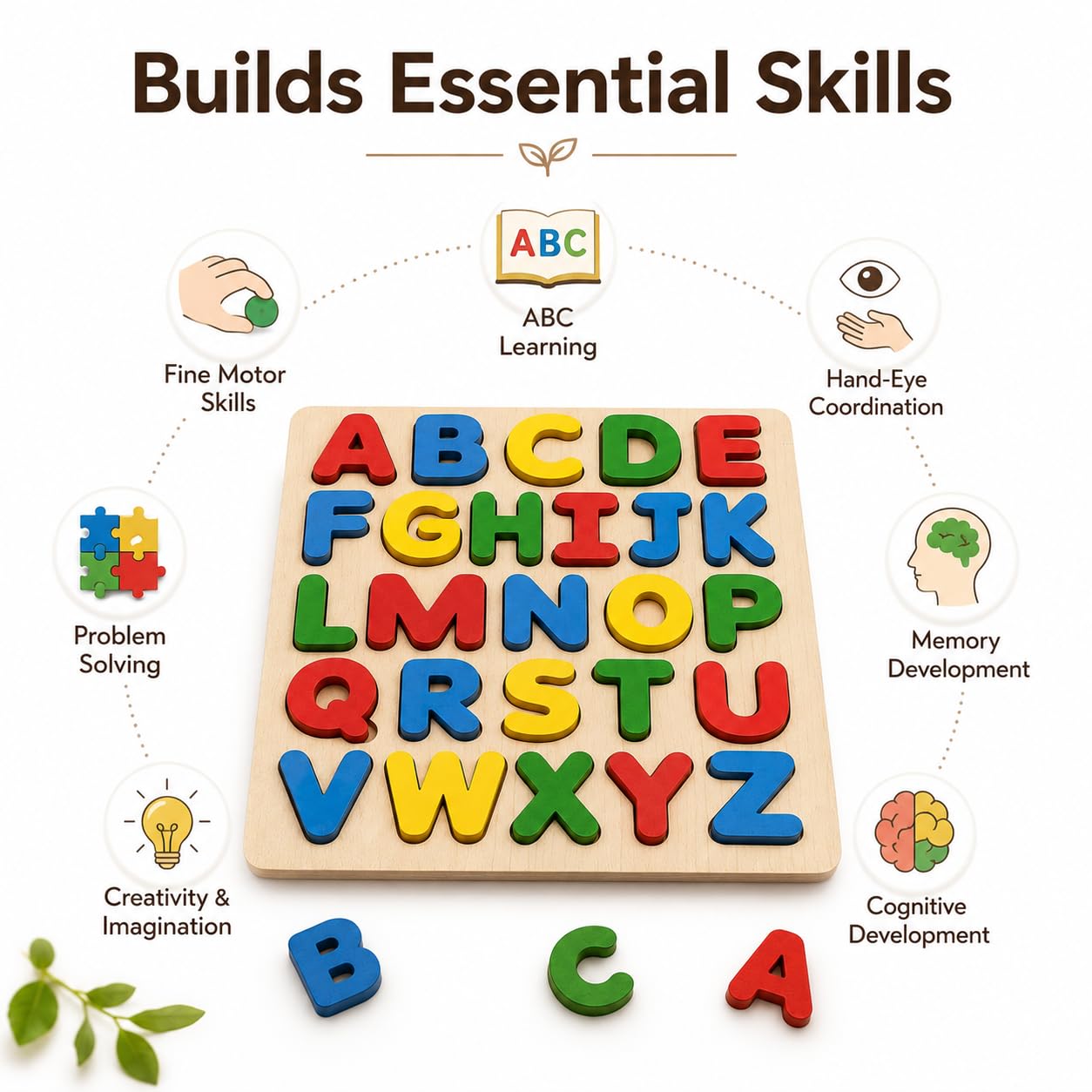 Wooden Alphabet Puzzle Board A to Z