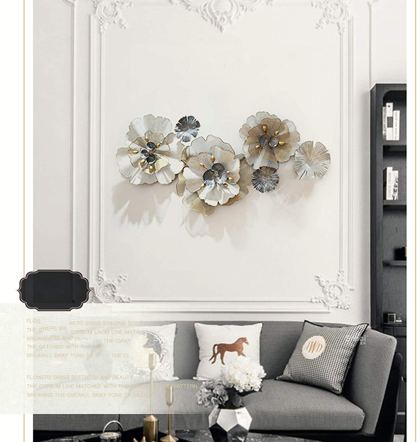 Luxury Metal Floral Wall Art-ArtyCraftz.com