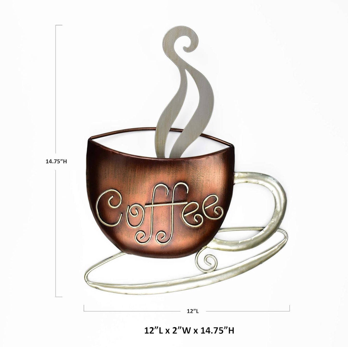 Metal Coffee Cup Wall Decor