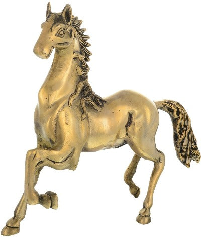 Brass Running Horse Idol Gold