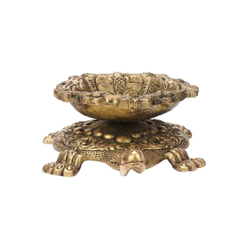 Brass Tortoise Diya Oil Lamp Vastu-ArtyCraftz.com