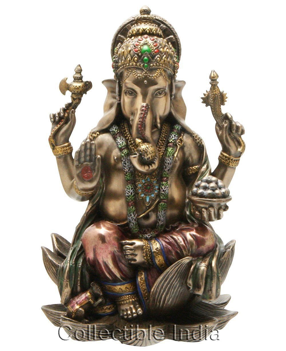 Resin Bronze Bonded Lakshmi Ganesha Statue