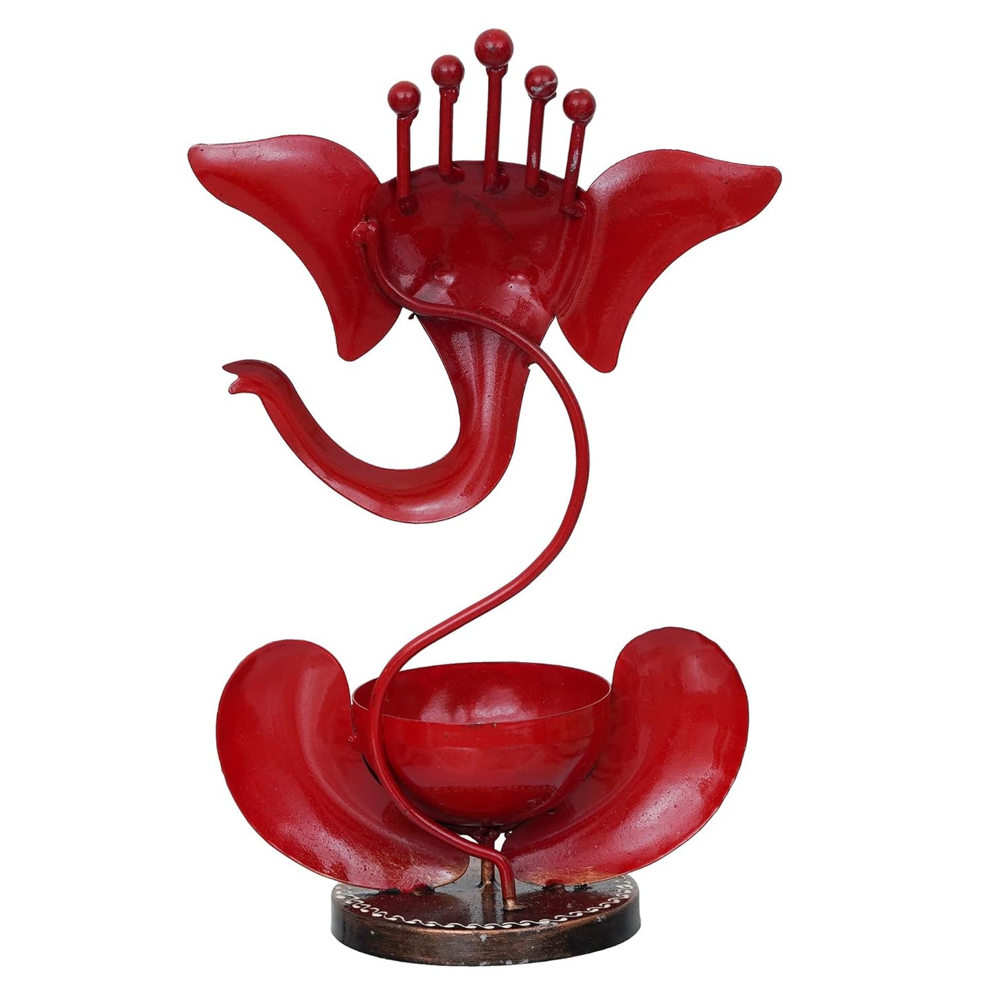 Handcrafted Iron Lord Ganesha T-Light Candle Holder