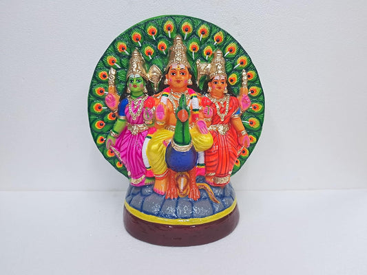 Murugan, Valli, Deivanai, 1.5 feet Paper Mache Golu Doll