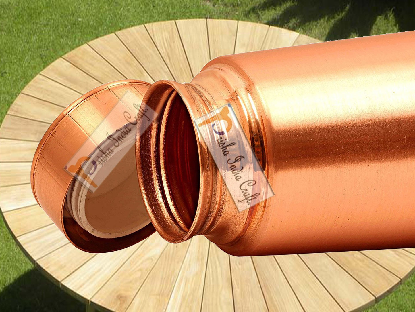 Classic Tall Design Pure Copper Water Bottle-ArtyCraftz.com