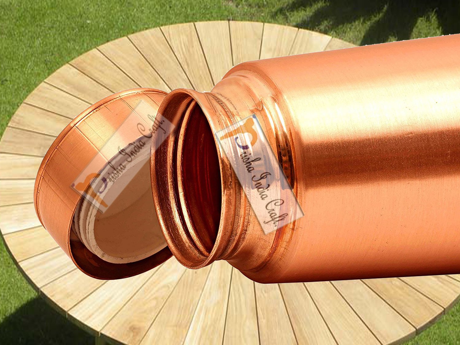 Classic Tall Design Pure Copper Water Bottle-ArtyCraftz.com