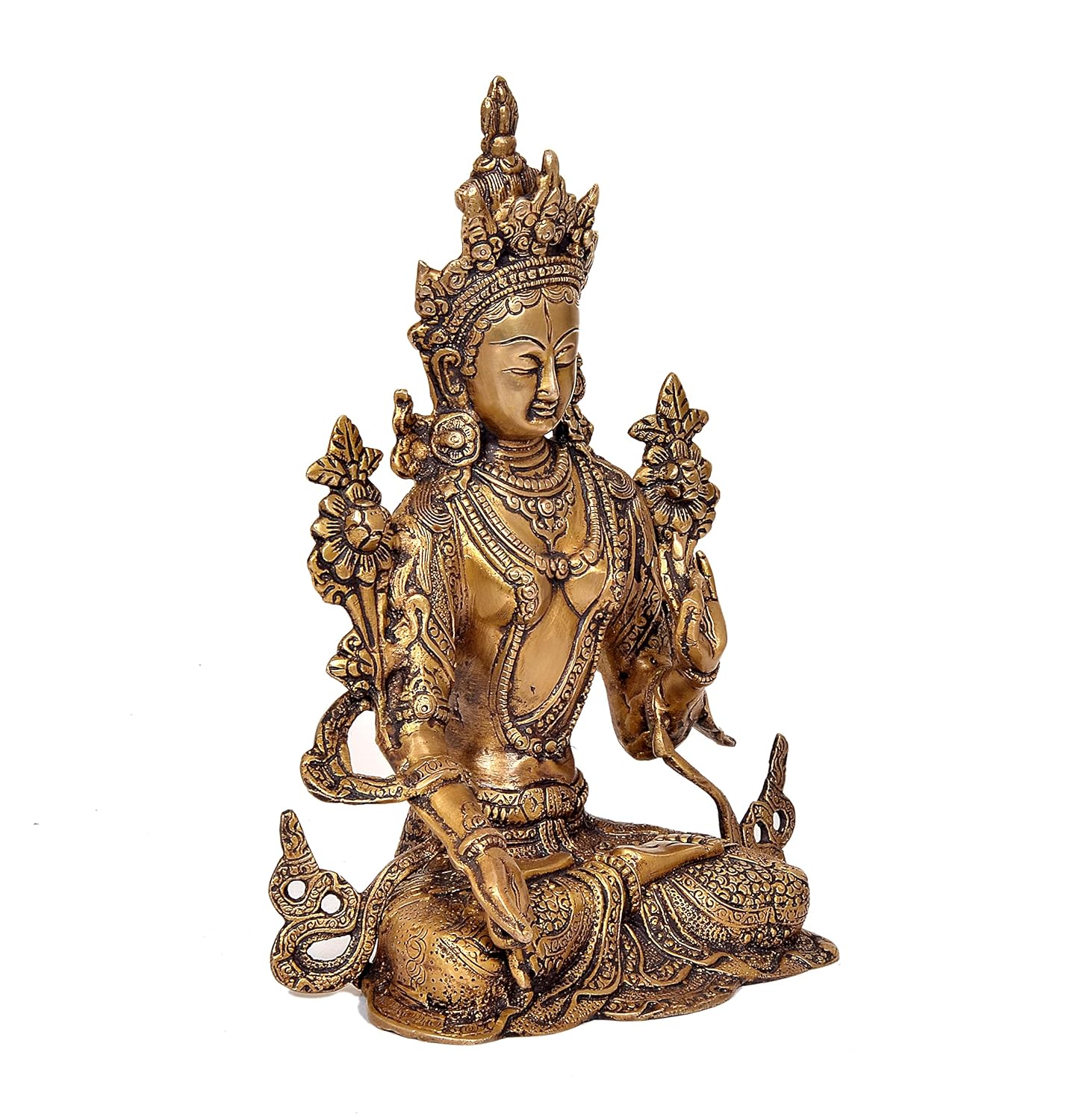 Handcrafted brass Tara decorative showpiece for home-ArtyCraftz.com