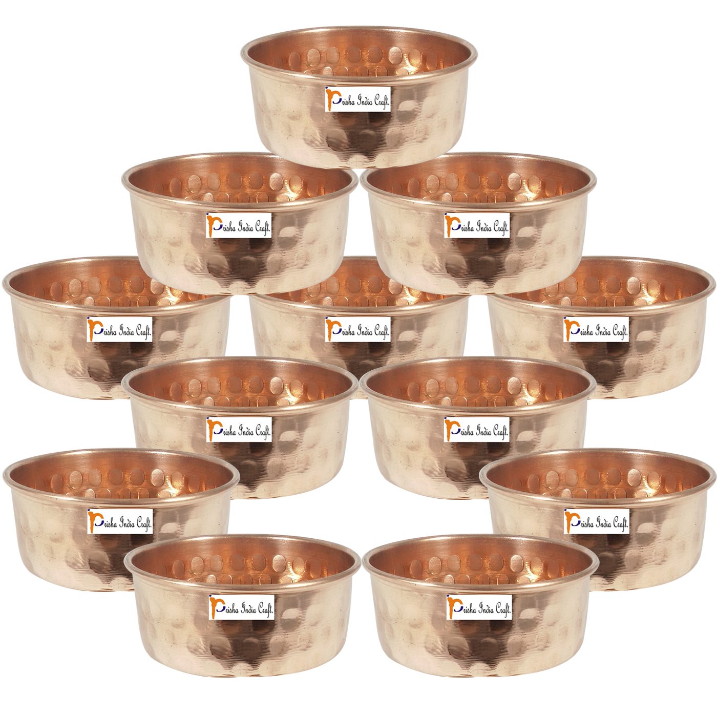 Hammered Design Pure Copper Serving Bowl - ArtyCraftz.com