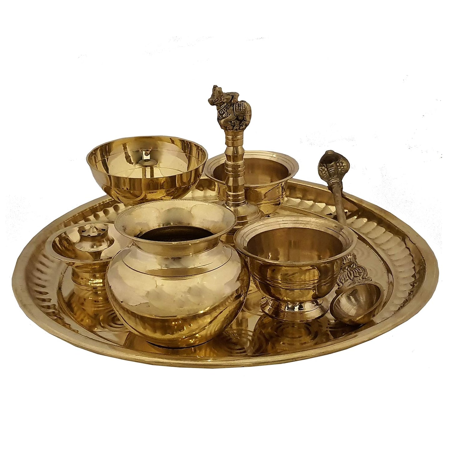 Brass Ethnic Beautiful Pooja Thali Set