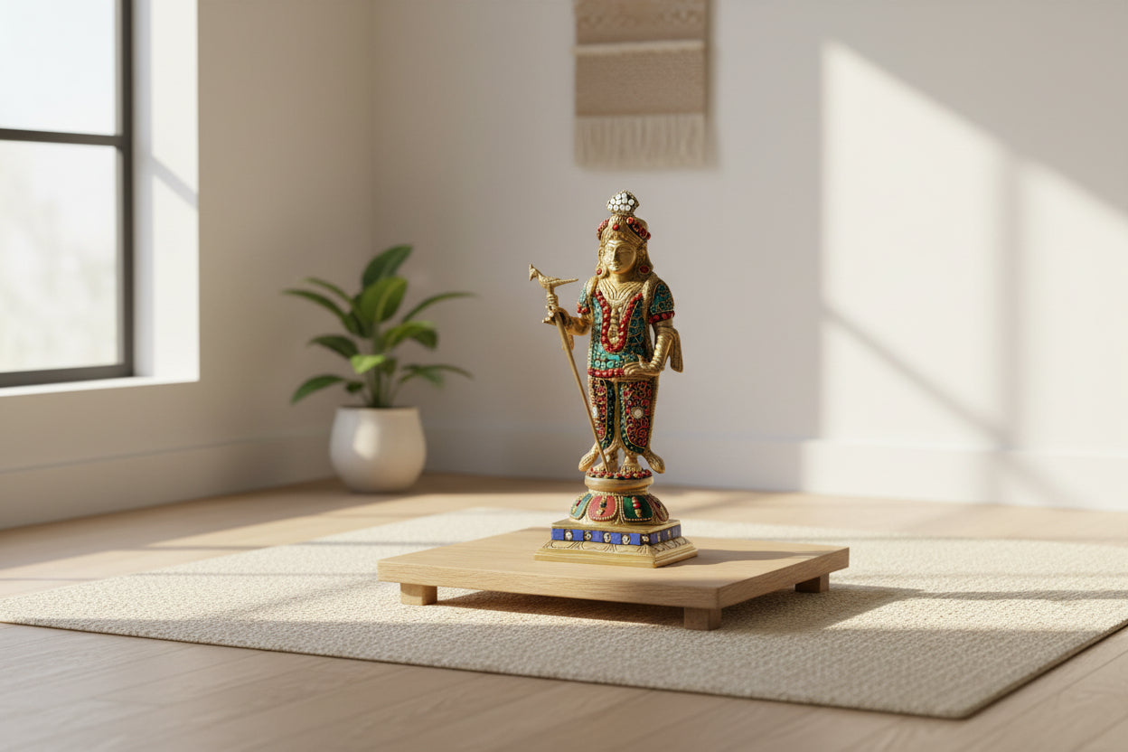 Brass Palani Raja Alangara Murugan Idol-ArtyCraftz.com