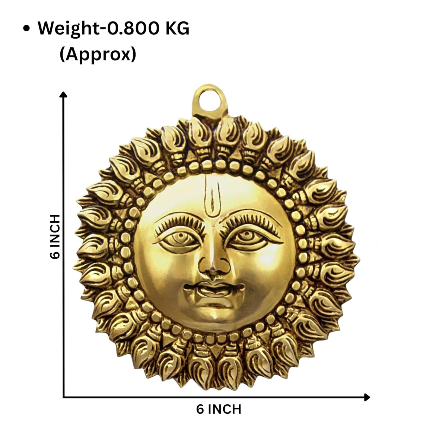 Brass Sun Face Wall Hanging-ArtyCraftz.com