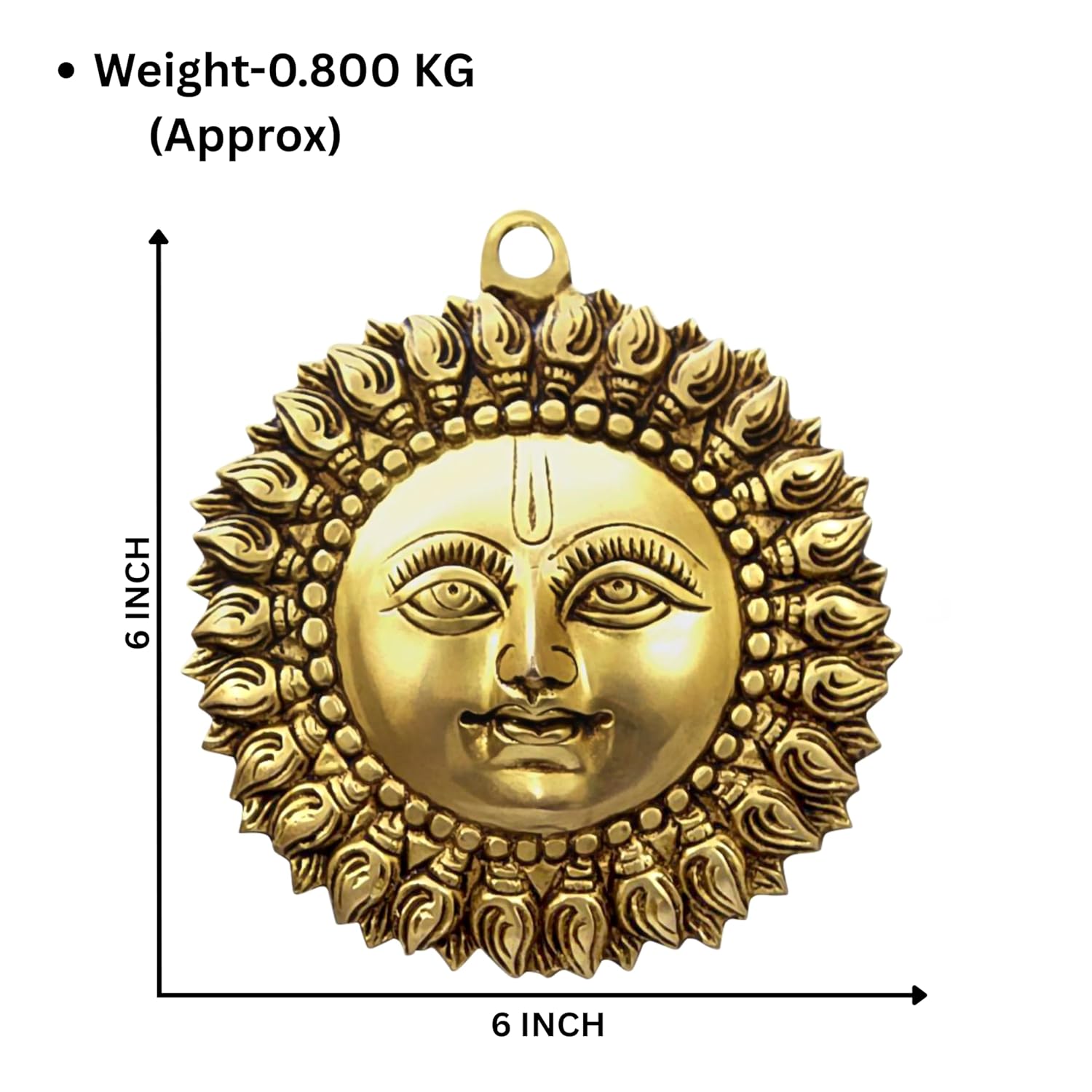 Brass Sun Face Wall Hanging-ArtyCraftz.com