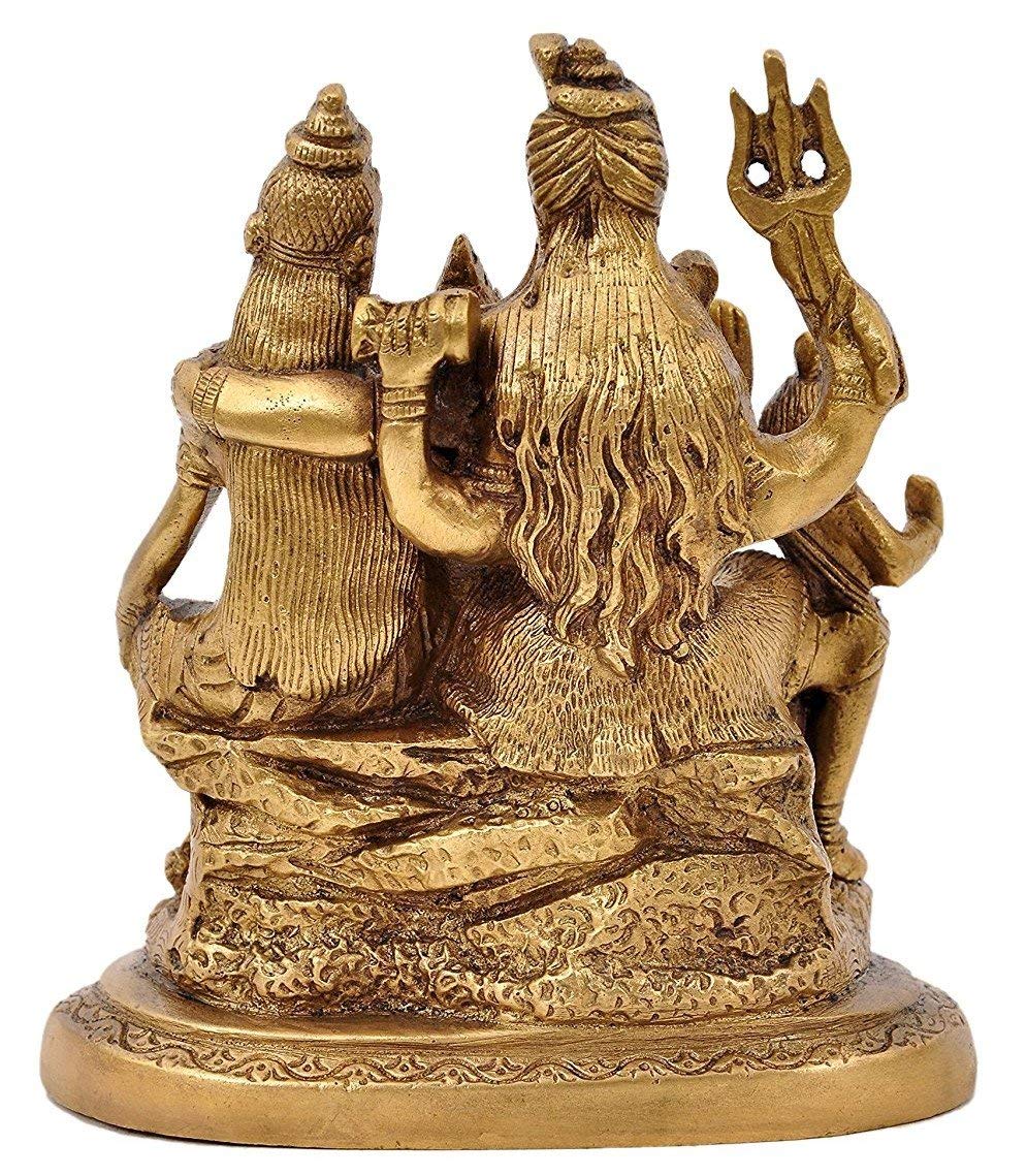 Brass Shiv Parivar Idol 6 Inch- ArtyCraftz.com
