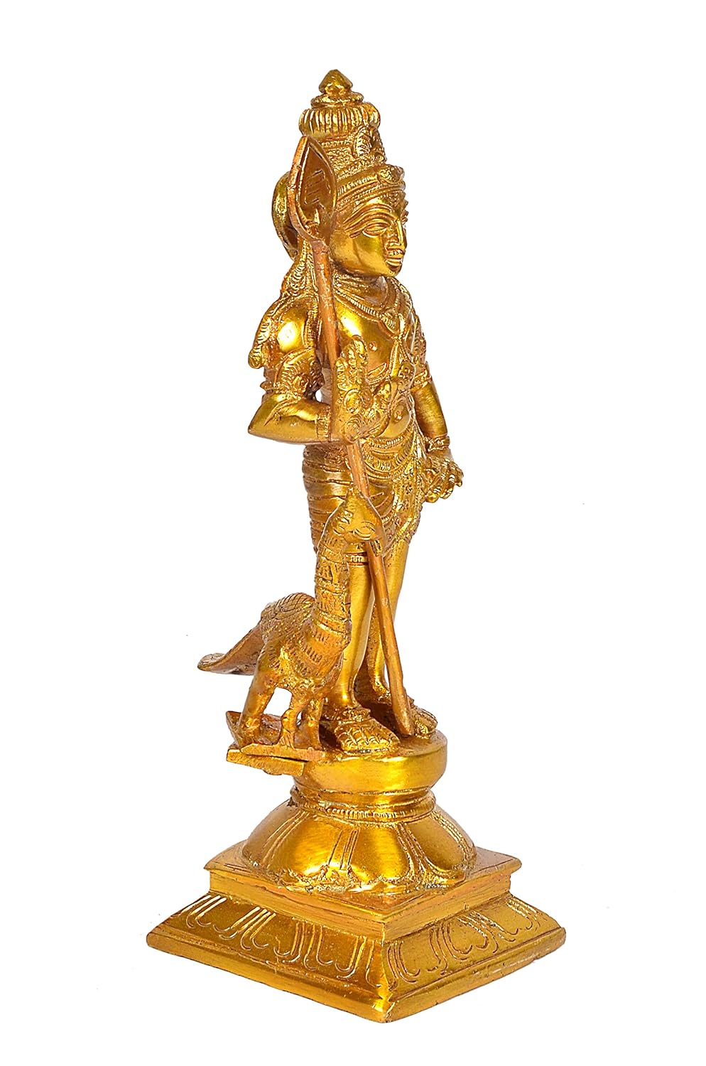 Brass Kartike with Peacock Idol Height 4.5 Inch