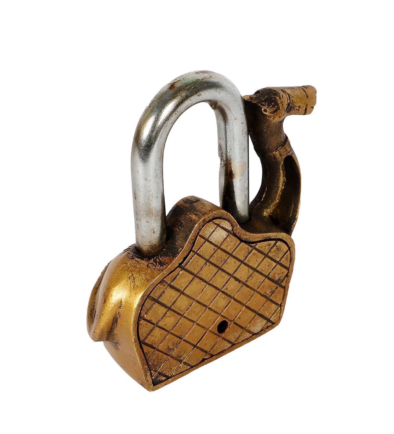 Brass Camel Lock Functional Padlock with Two Keys