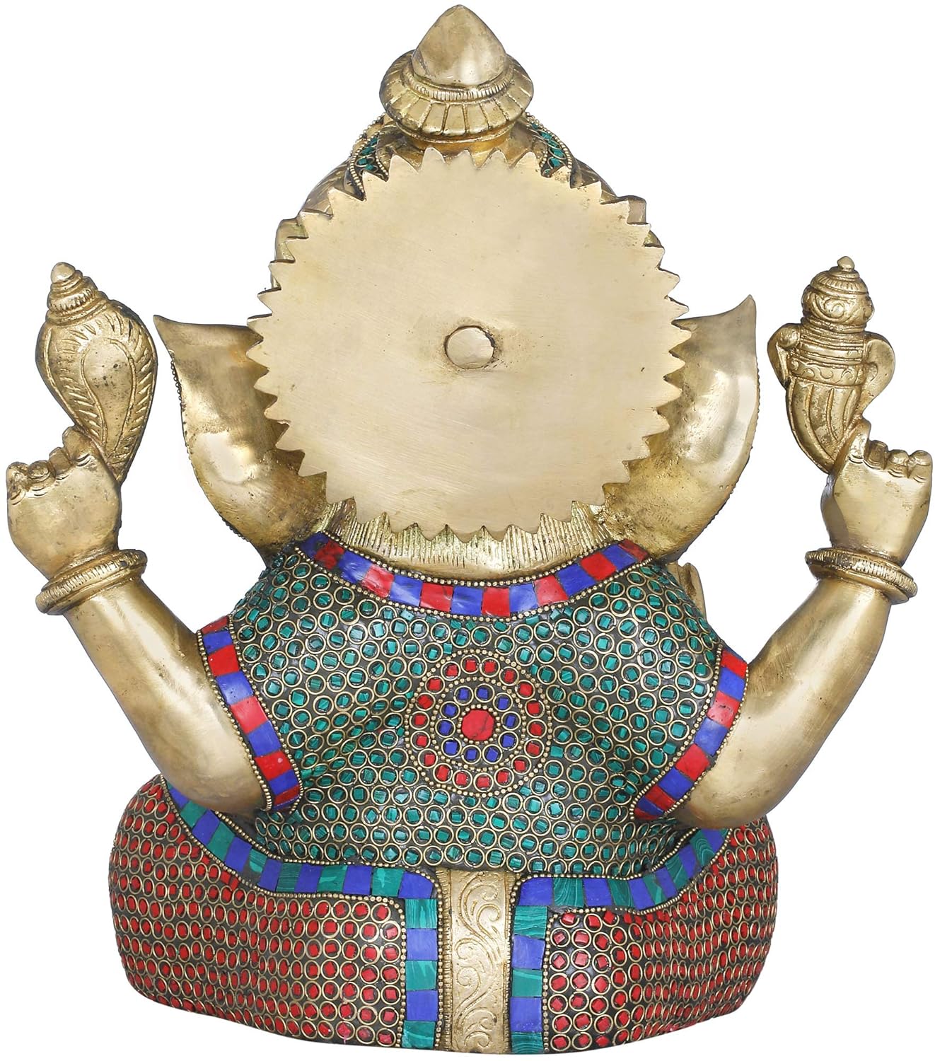 Brass Crowned Ganesha Statue