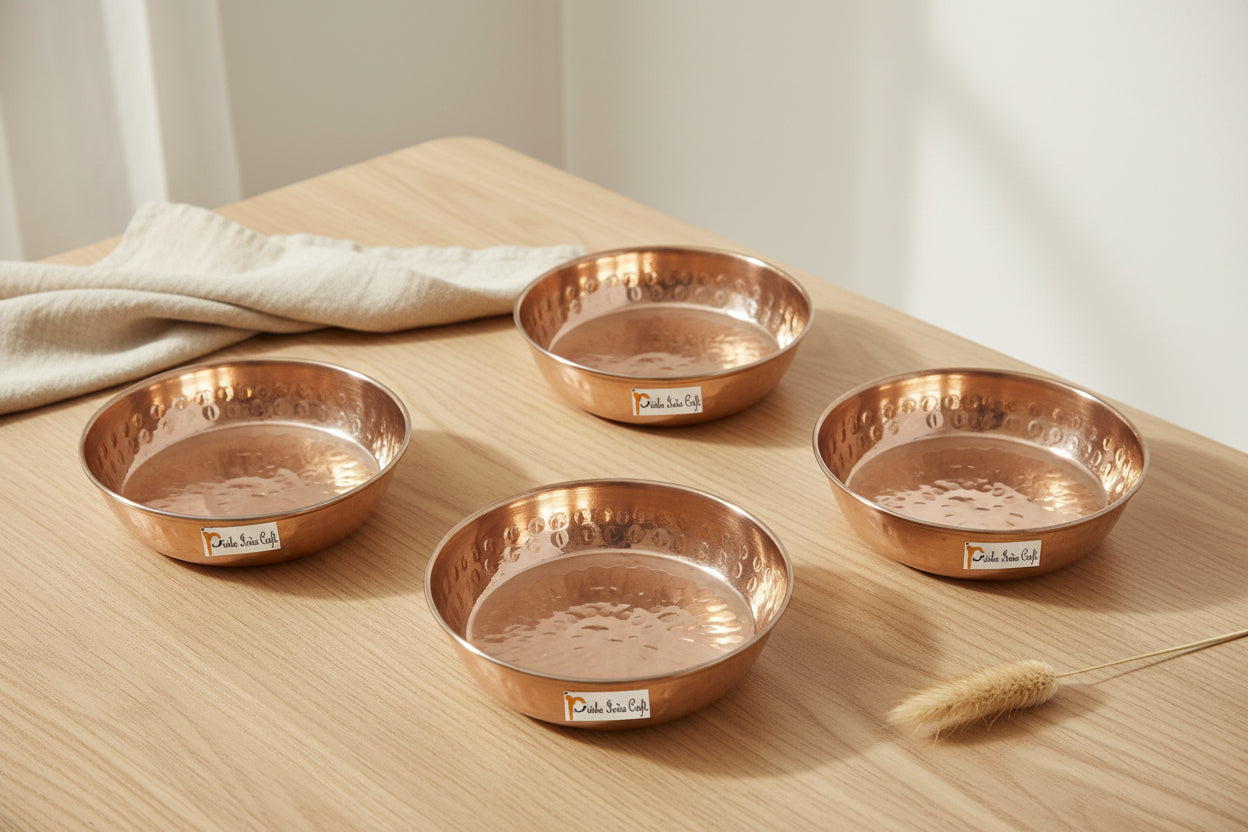Pure Copper Serving Pudding Bowl-ArtyCraftz.com
