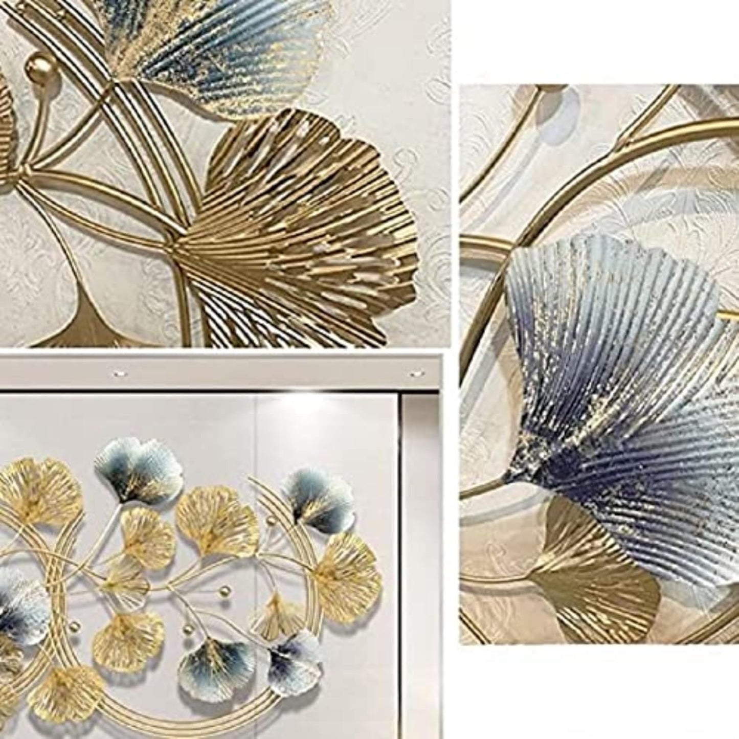 Gilded Ginkgo Symphony Iron Wall Art-ArtyCraftz.com