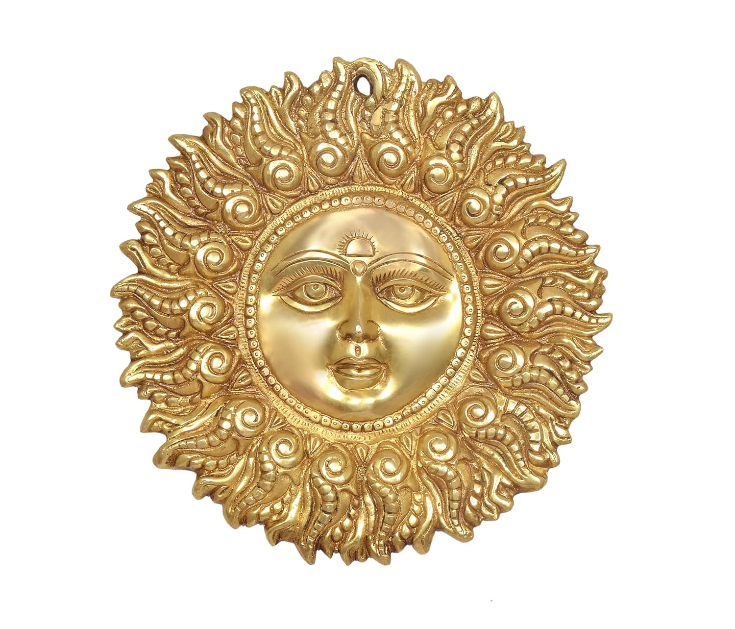 Sun Face Brass Wall Art-ArtyCraftz.com