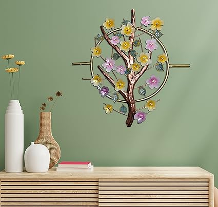 Amazing Metal Flower with leaves and Branch Art for Decor