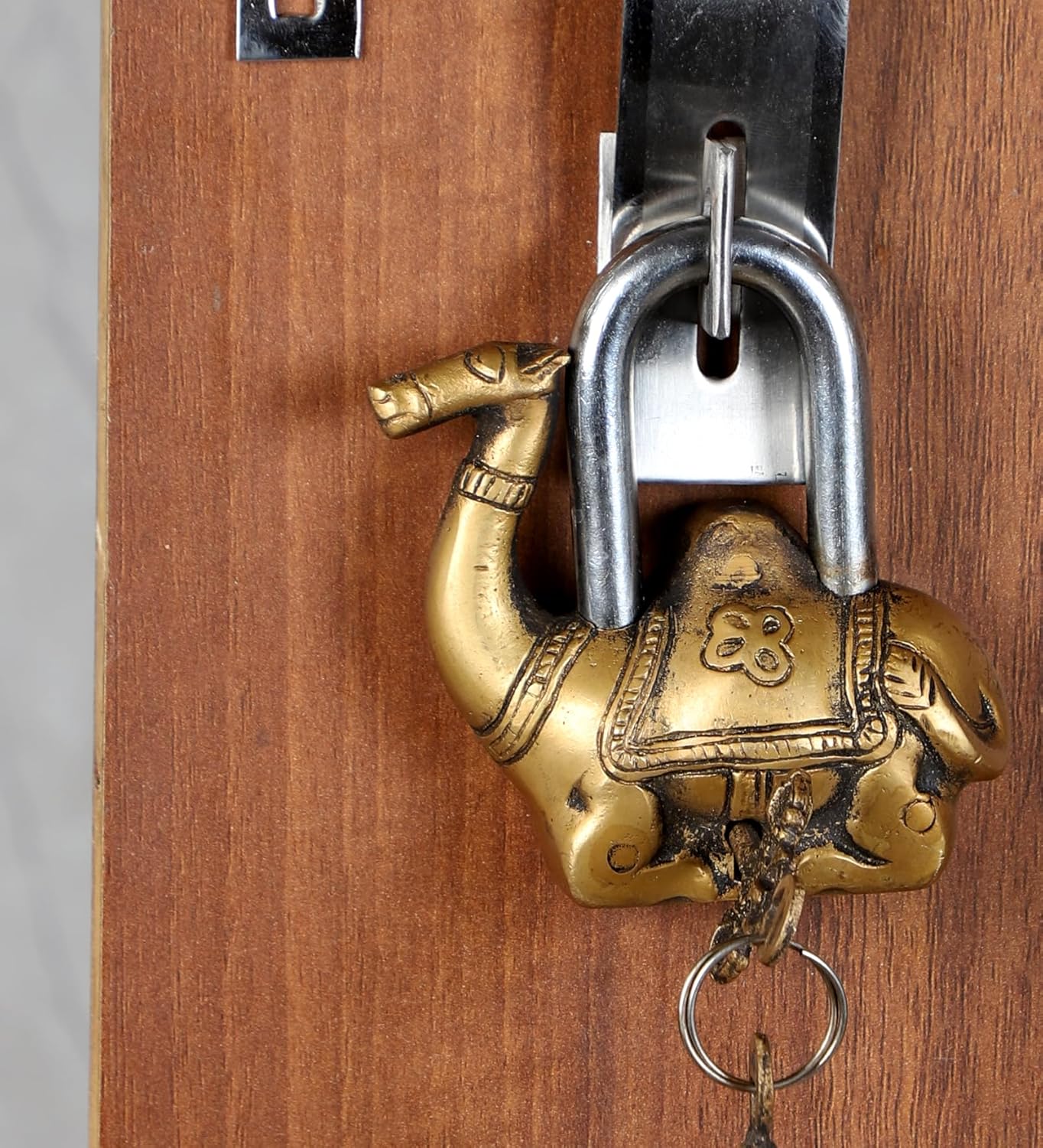 Brass Camel Lock Functional Padlock with Two Keys
