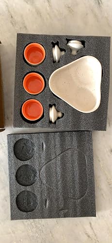White Ceramic Storage Container with Lid & Tray Set of 3