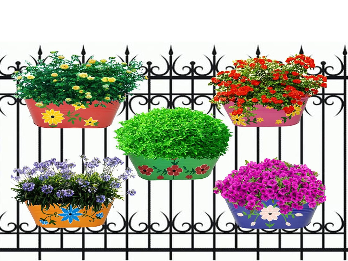 Iron Oval Pot Set of 5 Pieces