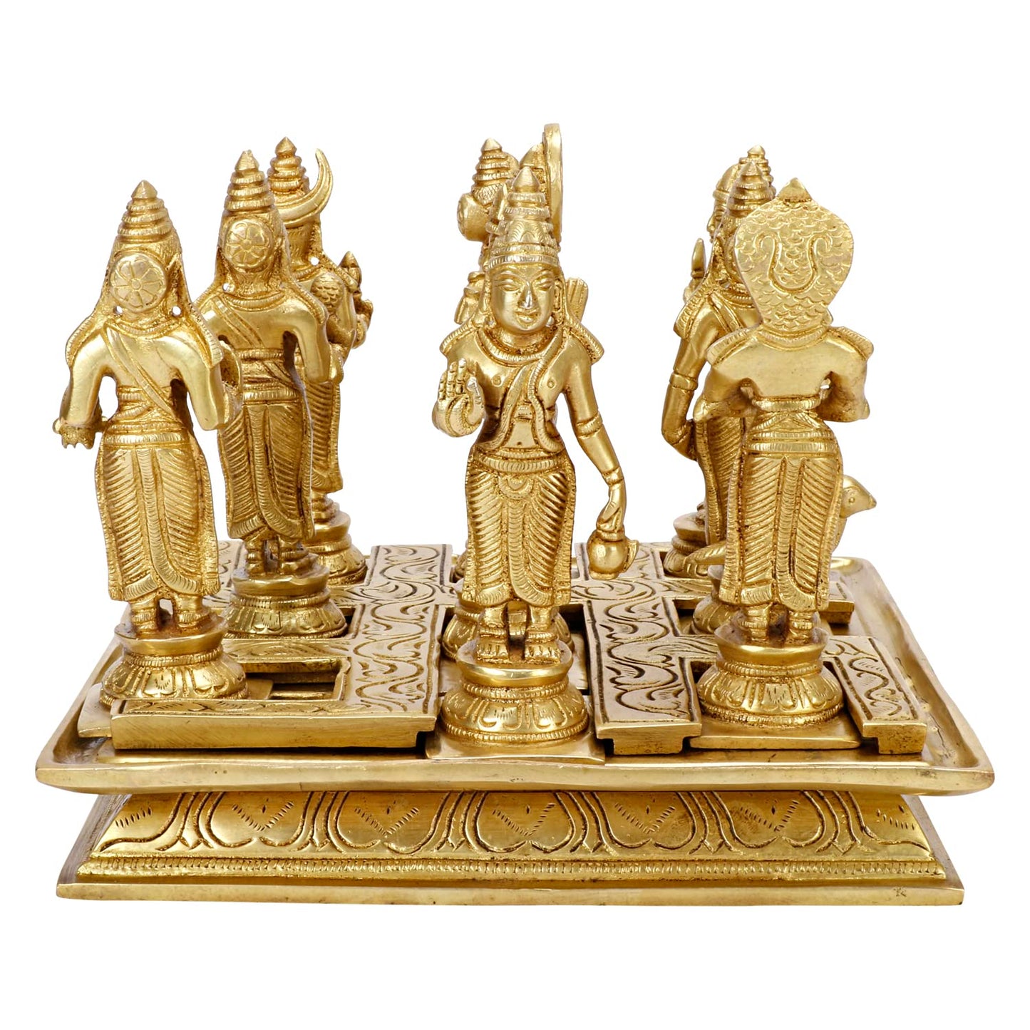 Brass Navagraha Statues – 9 Inch Antique Finish