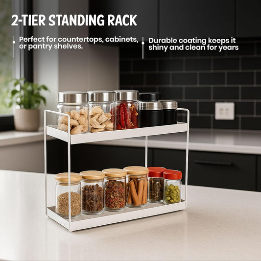 Countertop Organizer 2 Tier Premium Storage Rack-ArtyCraftz.com