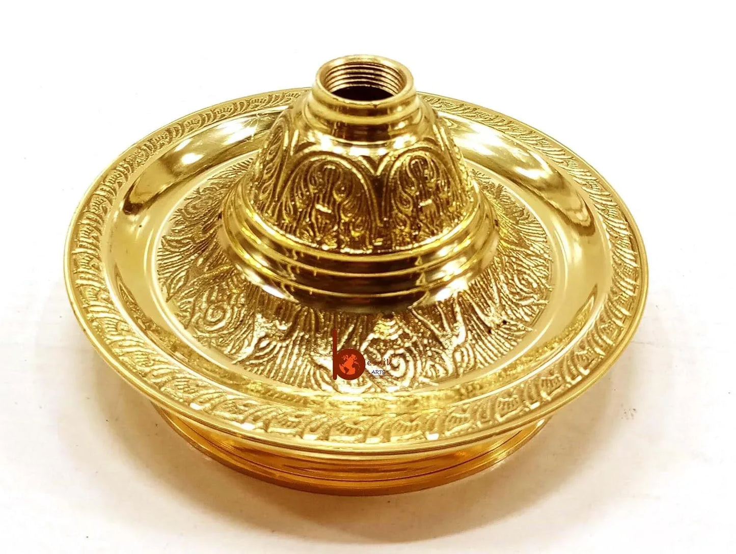 Traditional South Indian 27 Inch Brass Peacock Kuthu Vilakku