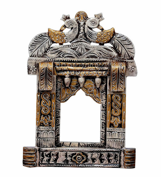 Solid Wood Peacock craved Jharokha Wall Hanging