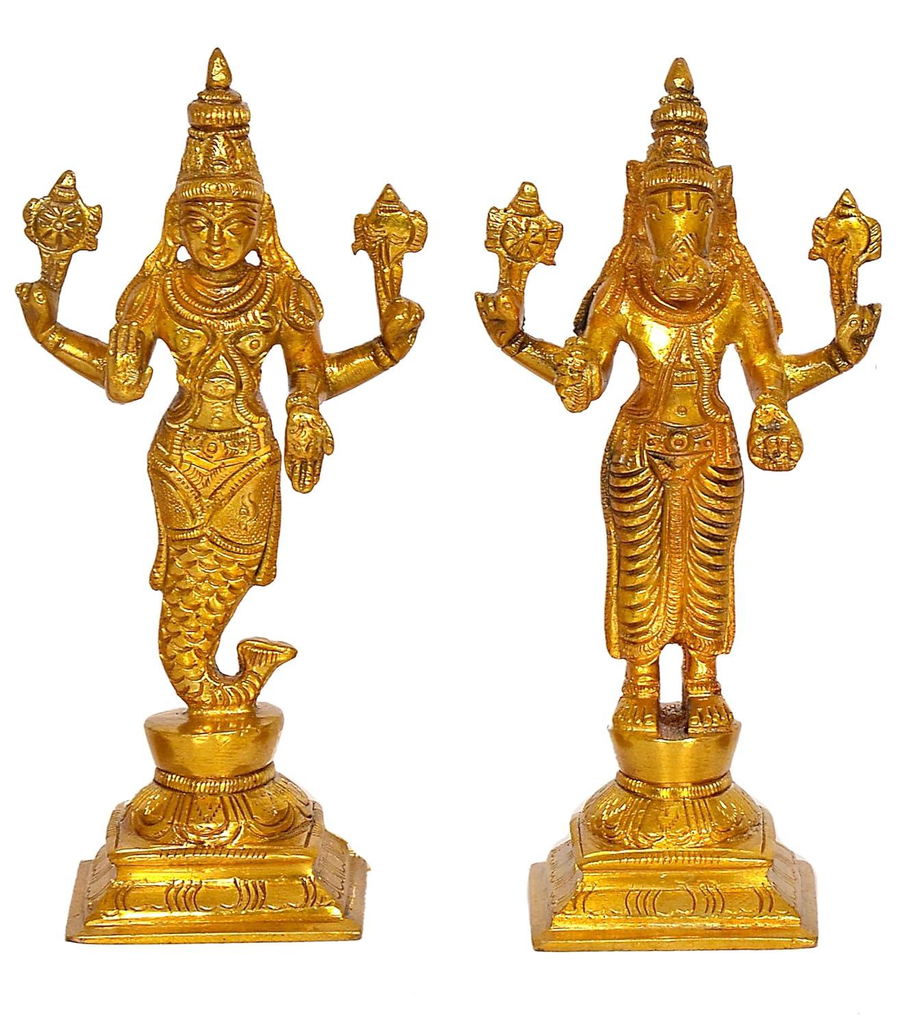 Handcrafted Brass Dashavatara Idol-ArtyCraftz.com